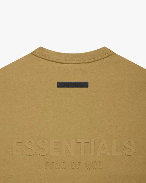 Fear Of God Essentials Summer Back Logo Tee In Amber