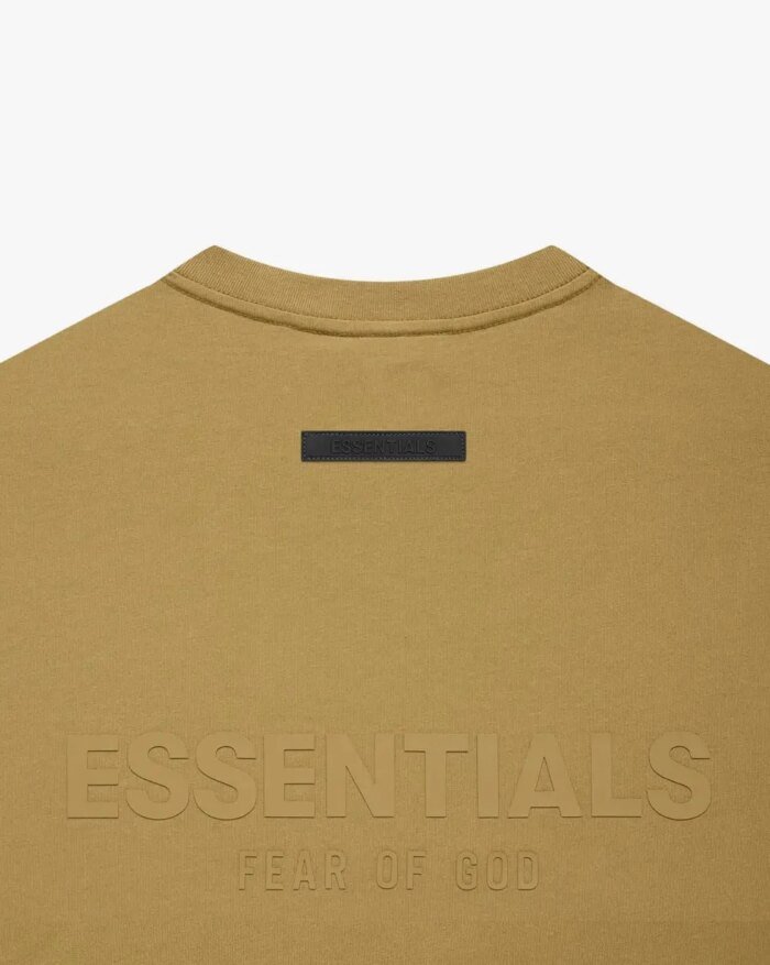 Fear Of God Essentials Summer Back Logo Tee In Amber