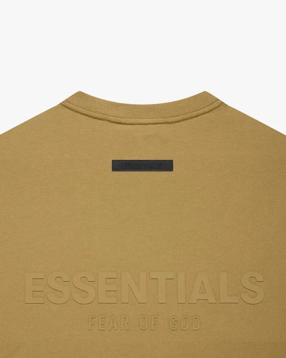 Fear Of God Essentials Summer Back Logo Tee In Amber