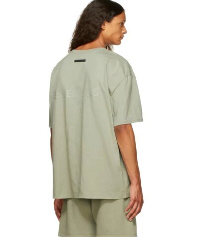 Fear Of God Essentials Summer Back Logo Tee In Amber