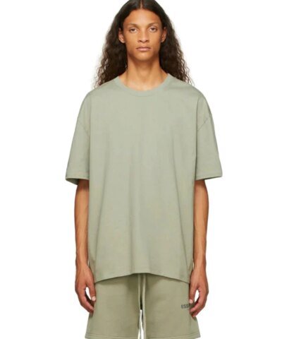 Fear Of God Essentials Summer Back Logo Tee In Amber