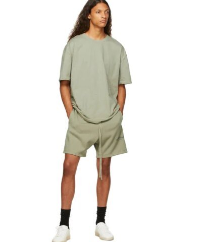 Fear Of God Essentials Summer Back Logo Tee In Amber