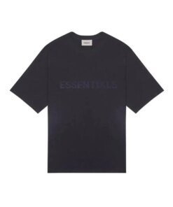 Essentials Boxy T-Shirt Applique Logo Black