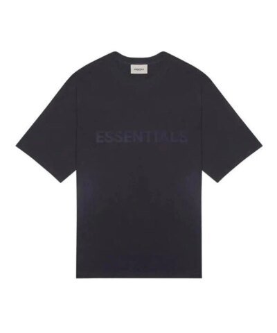 Essentials Boxy T-Shirt Applique Logo Black