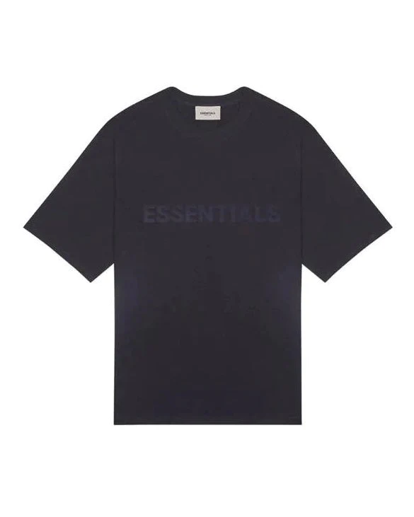 Essentials Boxy T-Shirt Applique Logo Black