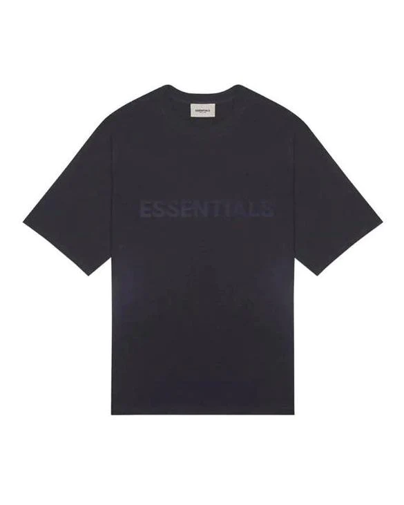 Essentials Men's Boxy T-Shirt Applique Logo Black
