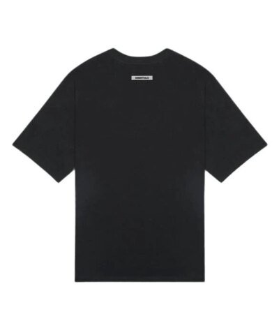 Essentials Boxy T-Shirt Applique Logo Black