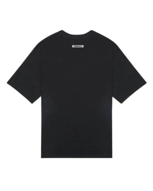 Essentials Boxy T-Shirt Applique Logo Black