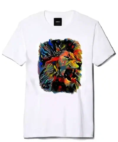 Men's Lion Printing T-Shirt
