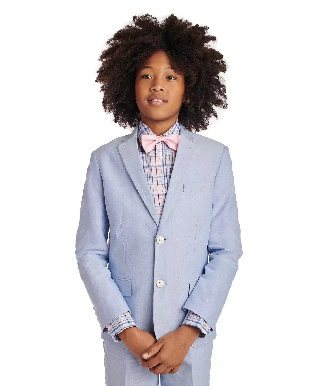 Tommy Hilfiger Big Boys Blue Oxford Suit Jacket