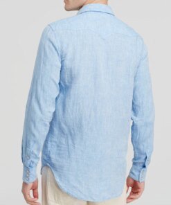 Freemans Sporting Club Men's Blue Western Button Down Shirt - Regular Fit