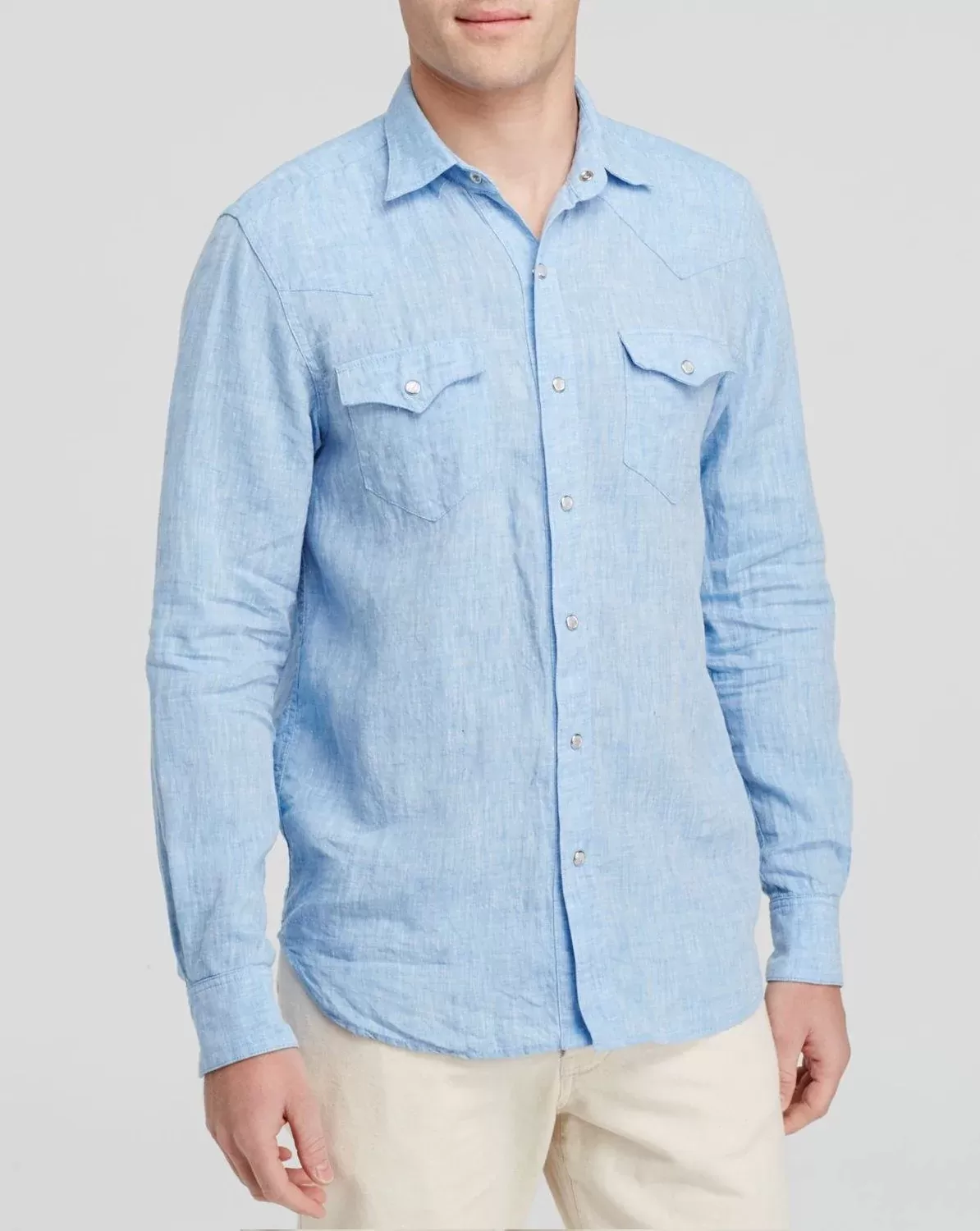 Freemans Sporting Club Men's Blue Western Button Down Shirt - Regular Fit