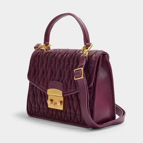 Furla Metropolis Cometa Small Top Handle Bag In Amaranto