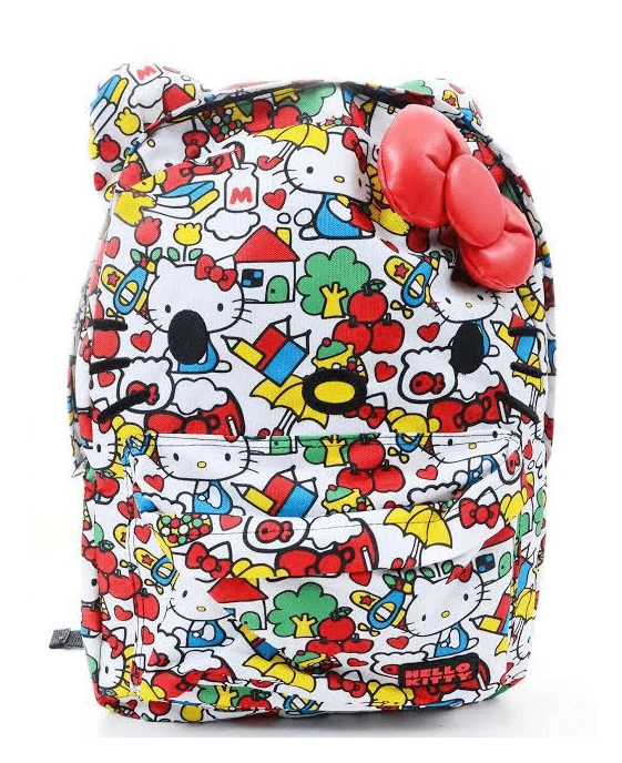 Hello Kitty Classic Vintage Print Face Backpack
