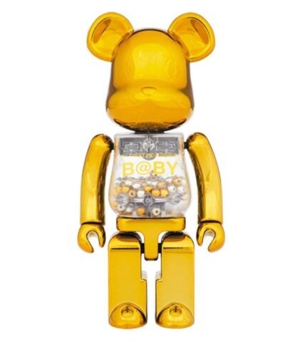 Bearbrick MY FIRST BE@RBRICK INNERSECT 100% & 400% Set Gold/Silver