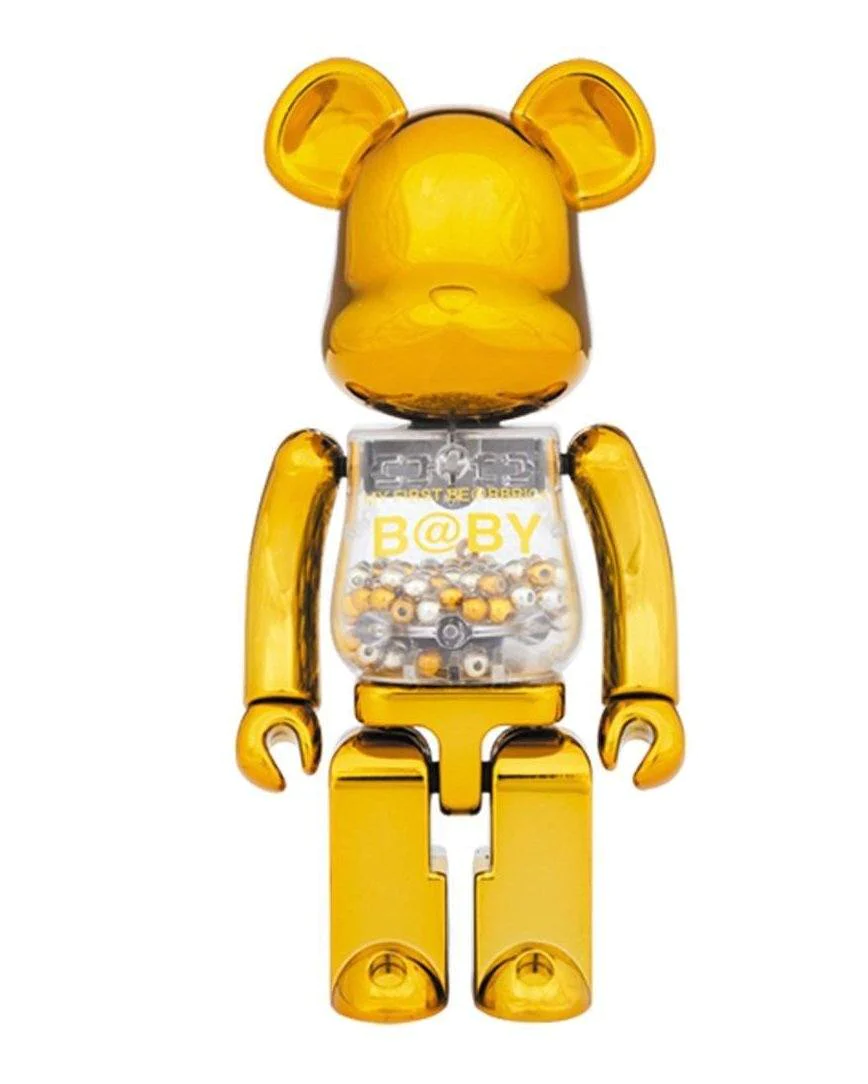 Bearbrick MY FIRST BE@RBRICK INNERSECT 100% & 400% Set Gold/Silver