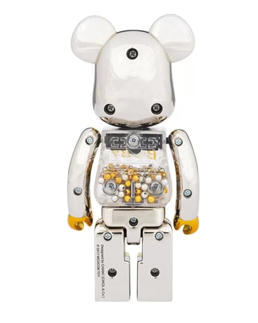 Bearbrick MY FIRST BE@RBRICK INNERSECT 100% & 400% Set Gold/Silver