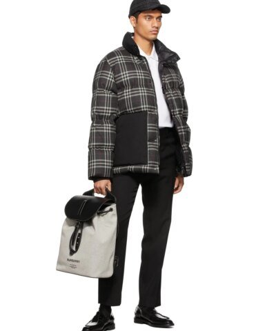 Burberry Horseferry Print Canvas and Leather Pocket Backpack