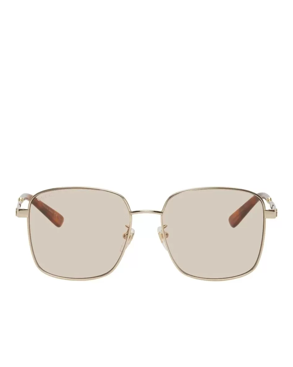 Gucci Gold GG0852SK Sunglasses, Brown