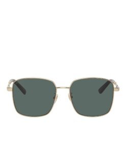 Gucci Gold GG0852SK Sunglasses. Green