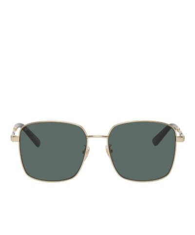 Gucci Gold GG0852SK Sunglasses. Green