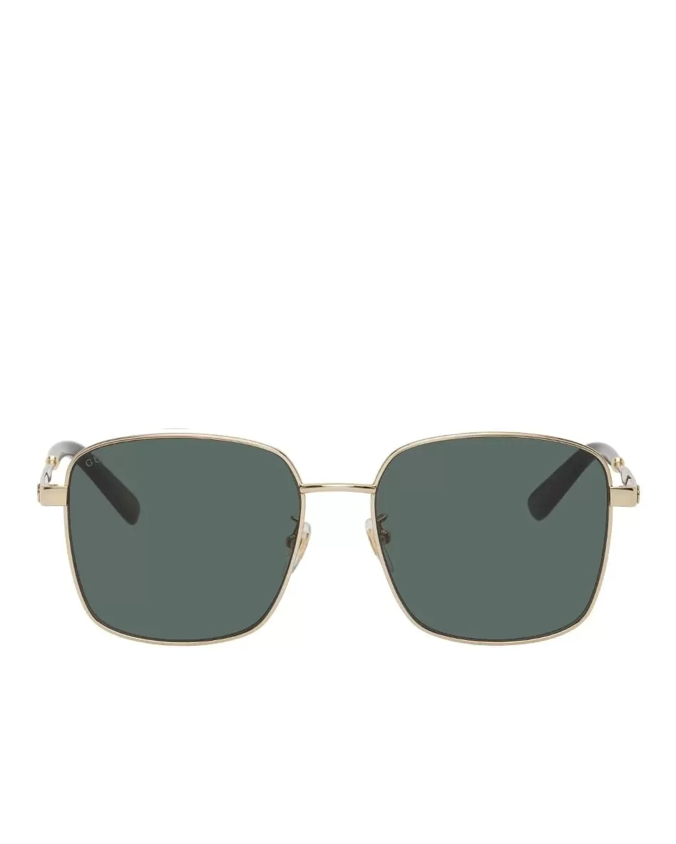 Gucci Gold GG0852SK Sunglasses. Green