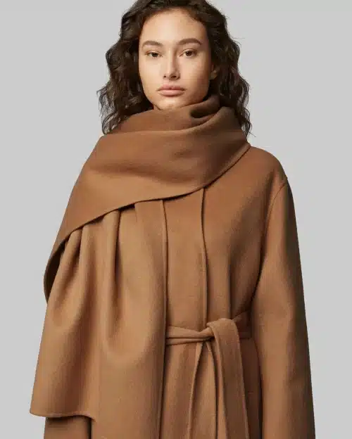 Boss Relaxed-Fit Belted Trench Coat With Detachable Shawl