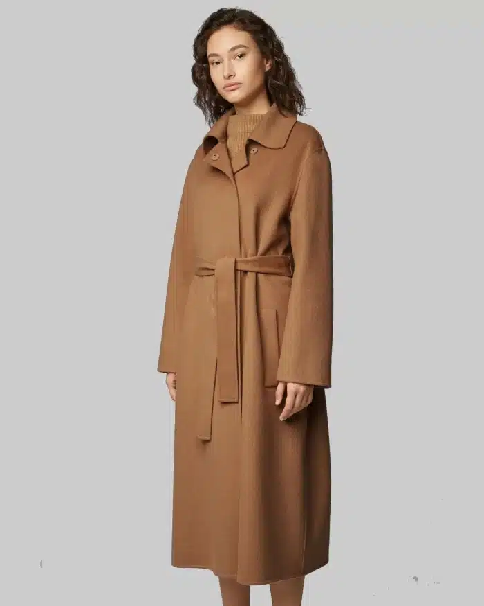 Boss Relaxed-Fit Belted Trench Coat With Detachable Shawl