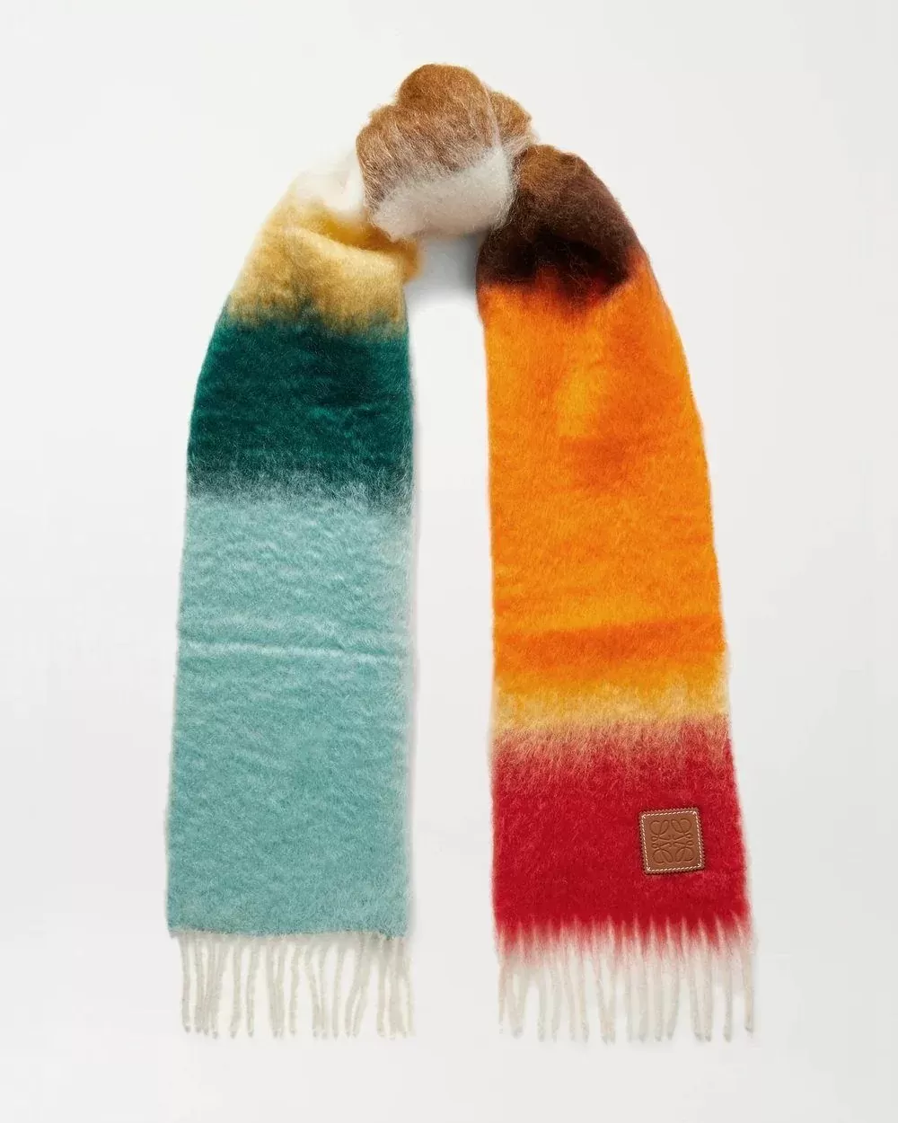 Loewe Striped Mohair-Blend Scarf