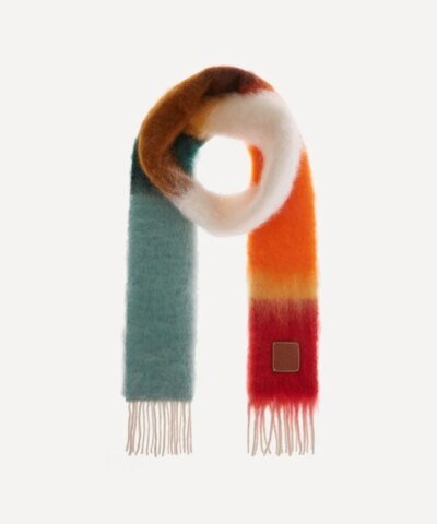 Loewe Striped Mohair-Blend Scarf