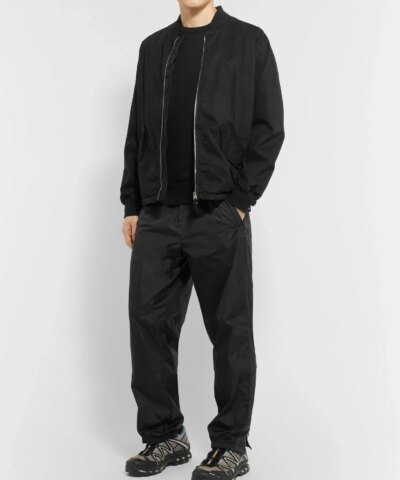 Stone Island Garment Dyed Crew Sweatshirts, Black