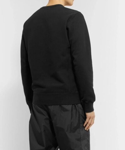 Stone Island Garment Dyed Crew Sweatshirts, Black