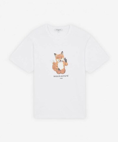 Maison Kitsuné Women's White All Right Fox Print Classic T-Shirt