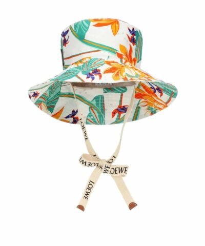 Loewe Paula's Ibiza Waterlily Print Cotton Bucket Hat