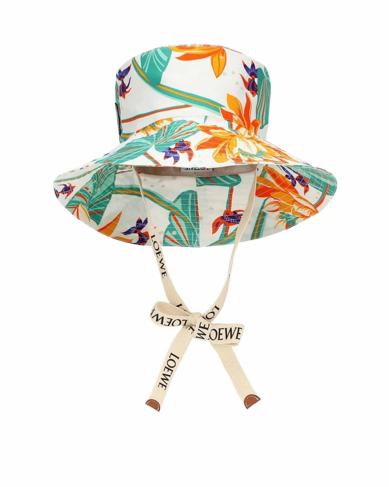 Loewe Paula's Ibiza Waterlily Print Cotton Bucket Hat