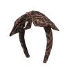 Fendi Logo Headband In Brown Logo