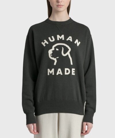 Human Made Black Bulldog Crew Neck Sweatshirt