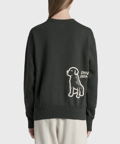 Human Made Black Bulldog Crew Neck Sweatshirt