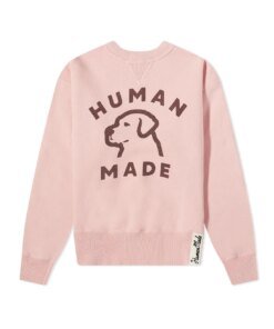 Human Made Pink Bulldog Crew Neck Sweatshirt