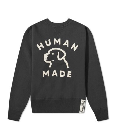 Human Made Black Bulldog Crew Neck Sweatshirt