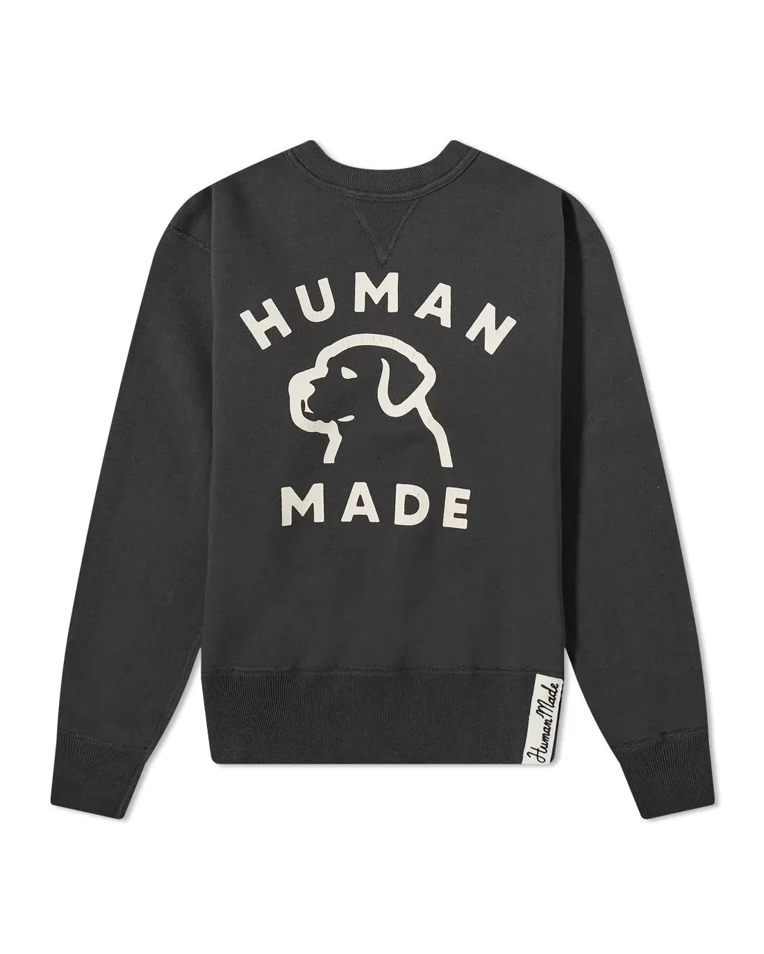 Human Made Black Bulldog Crew Neck Sweatshirt