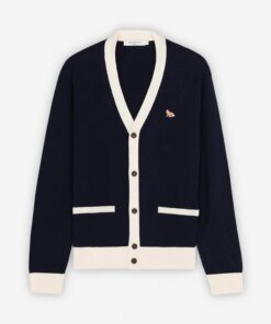 Maison Kitsuné Baby Fox Patch Bi-Color Classic Cardigan