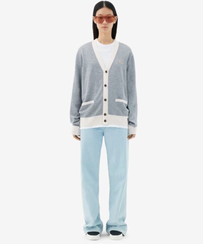 Maison Kitsuné Baby Fox Patch Bi-Color Classic Cardigan