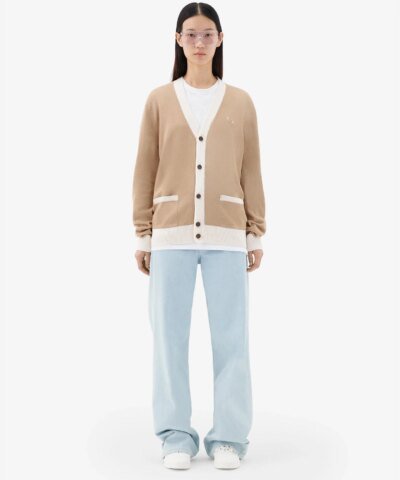 Maison Kitsuné Baby Fox Patch Bi-Color Classic Cardigan