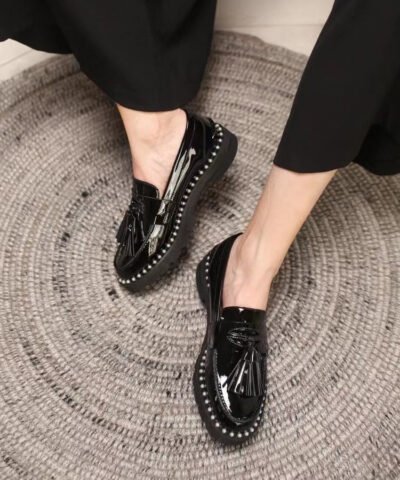 Stuart Weitzman Studded Detail Tassel Loafers