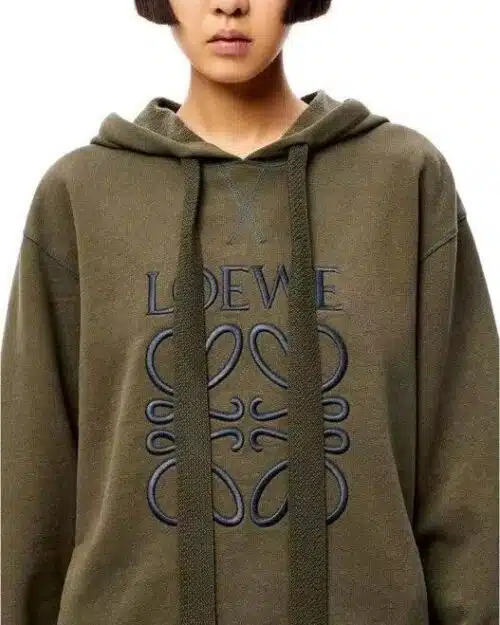 Loewe Anagram Logo-Embroidered Cotton Hoodie