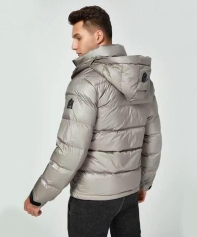 Mackage Jonas Foil Shield Down Jacket In Grey