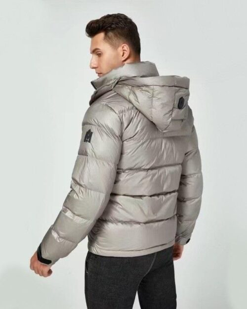 Mackage Jonas Foil Shield Down Jacket In Grey