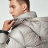 Mackage Jonas Foil Shield Down Jacket In Grey