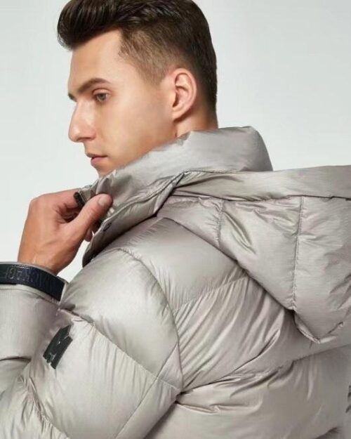 Mackage Jonas Foil Shield Down Jacket In Grey